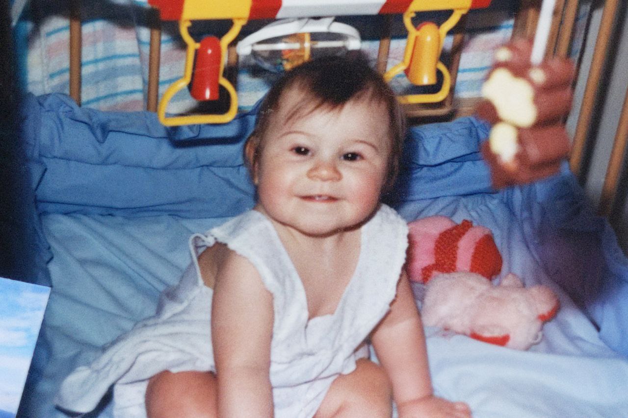 Baby Bri smiling