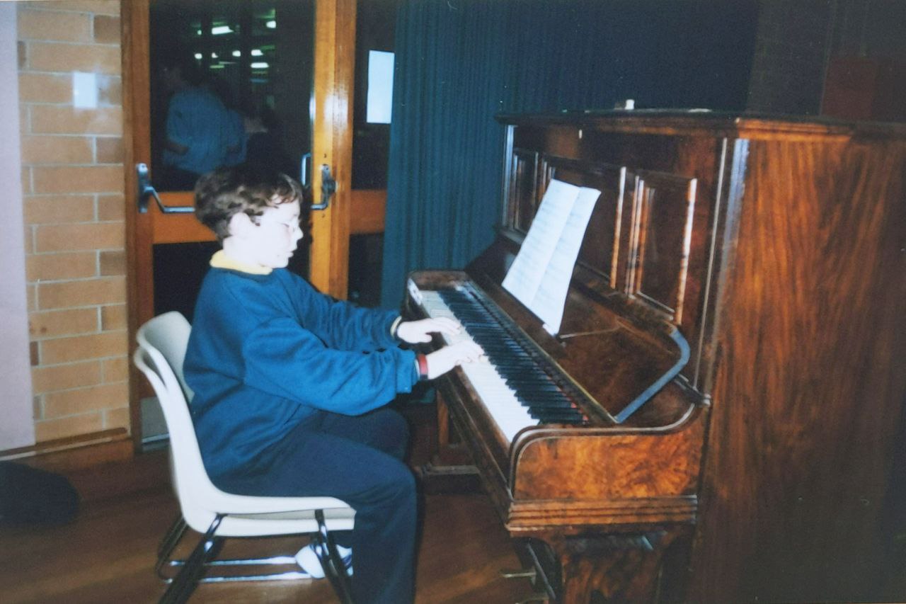 David starting piano lessons